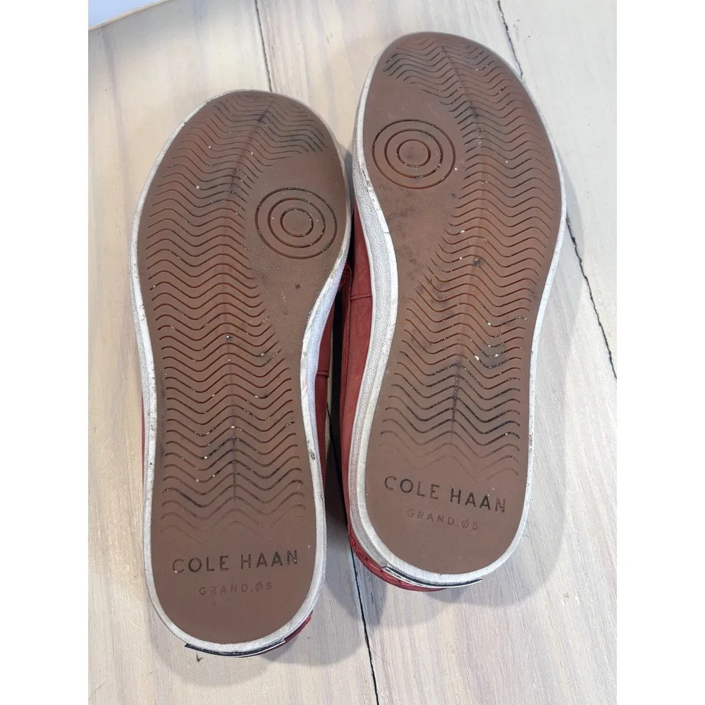 Cole Haan Nantucket Penny Loafer Mens 9.5M Red Suede Slip On Shoes C27523